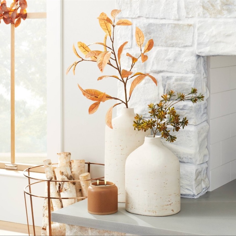 Large Textured Distressed Ceramic Vase - Picture 2 of 5